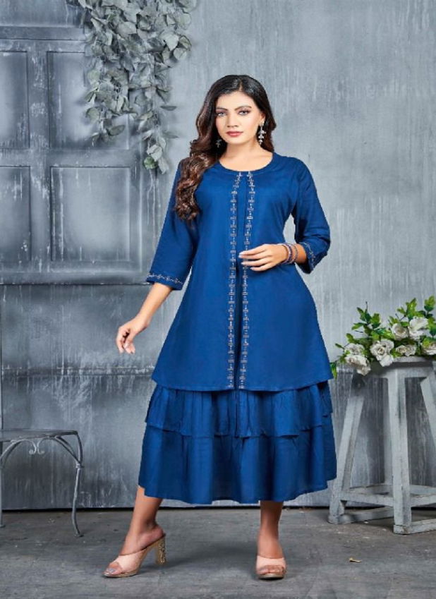 Rung Fairy Fancy Stylish Party Wear Designer Heavy Rayon Latest Kurtis Collection